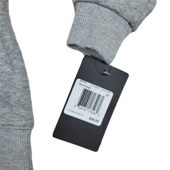 Hurley Core Fleece Pullover Hoodie, 2T, Gray, Kangaroo Pocket, New With Tags NWT - Picture 3 of 6
